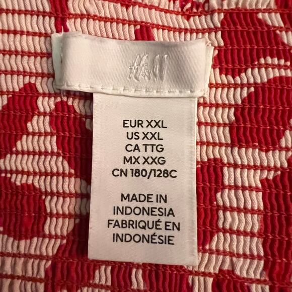 H&M Floral Maxi Dress Womens  XXL Vacation Coastal Beachy Cruise 100% Cotton - Picture 2 of 13